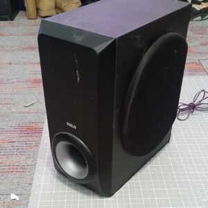 Black RCA Portable Subwoofer Speaker